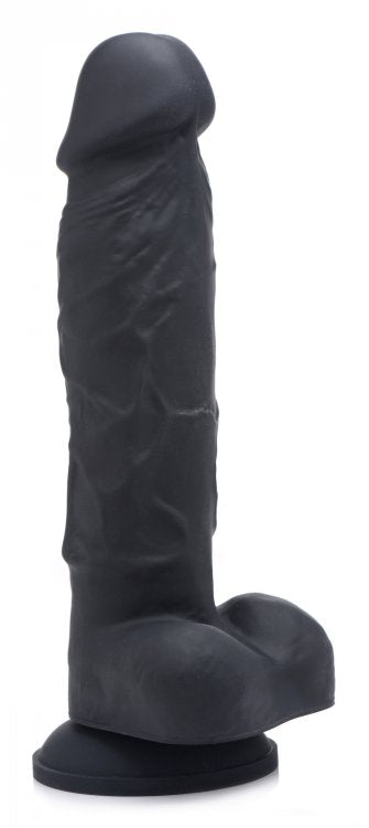 Suction Base Dildos Strap U | Power Pecker 7 Inch Silicone Dildo with Balls - Black    | Awaken My Sexuality