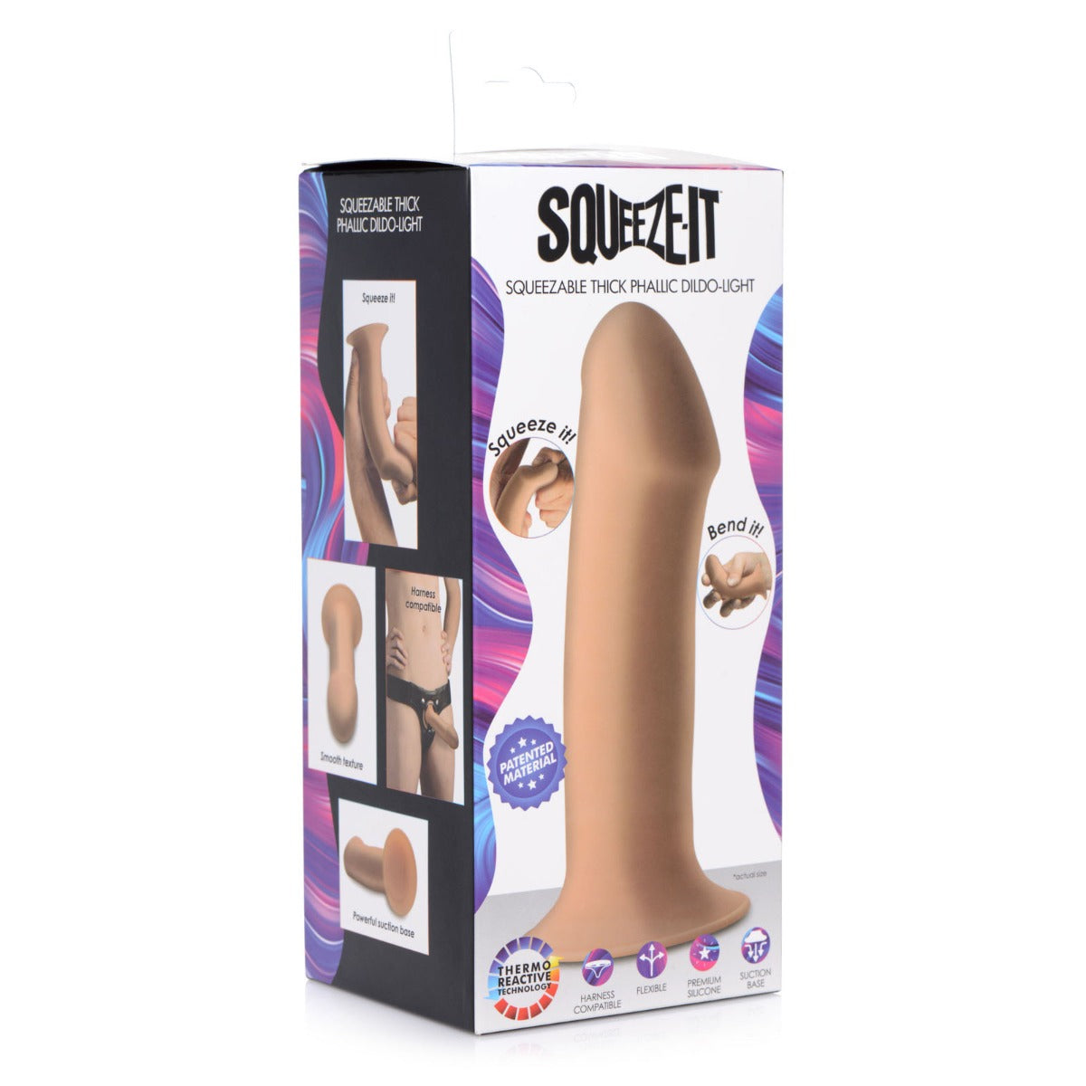 Squeeze-It Squeezable Thick Phallic Dildo | Flesh