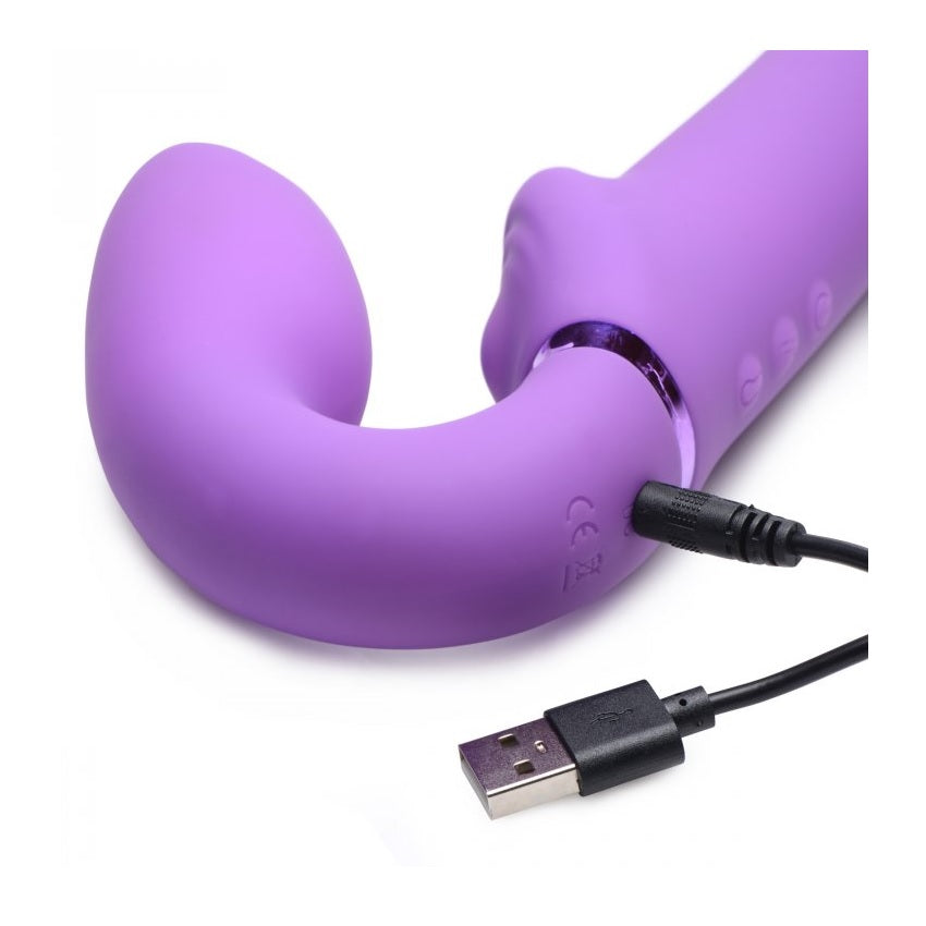 Strapless Strap-On 10X Ergo-Fit G-Pulse | Inflatable & Vibrating Strapless Strap-On | Purple    | Awaken My Sexuality