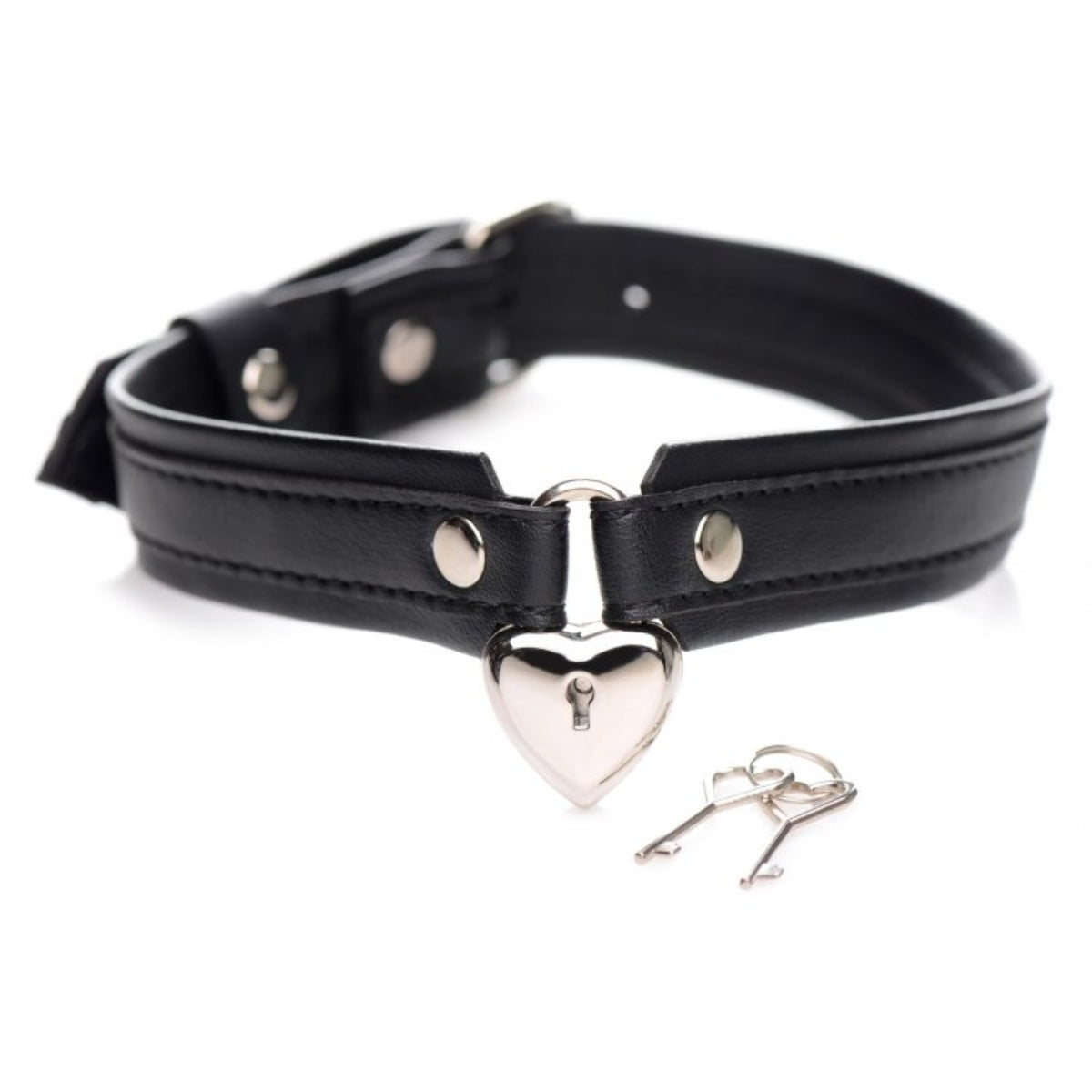 Collars And Leashes STRICT | Locking Heart Collar - Black    | Awaken My Sexuality