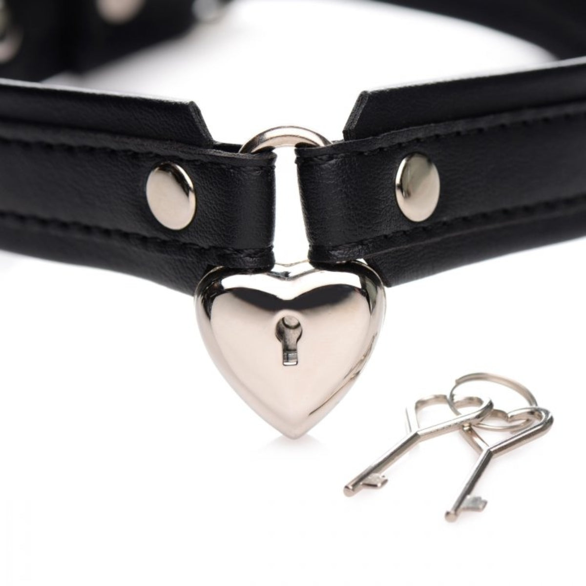 Collars And Leashes STRICT | Locking Heart Collar - Black    | Awaken My Sexuality