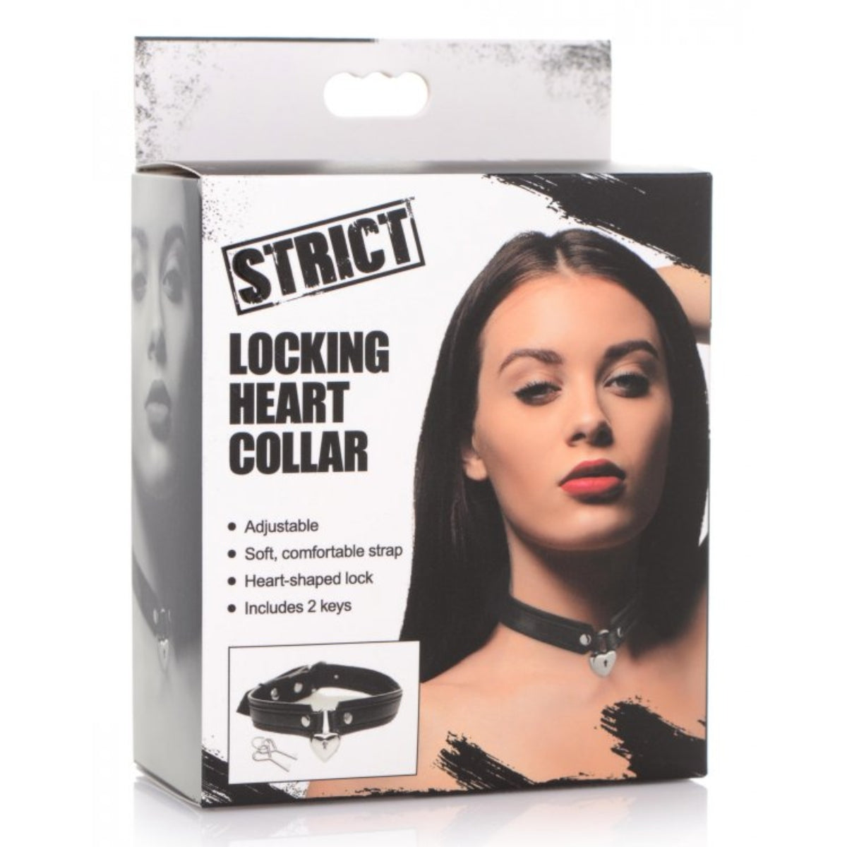 STRICT | Locking Heart Collar - Black