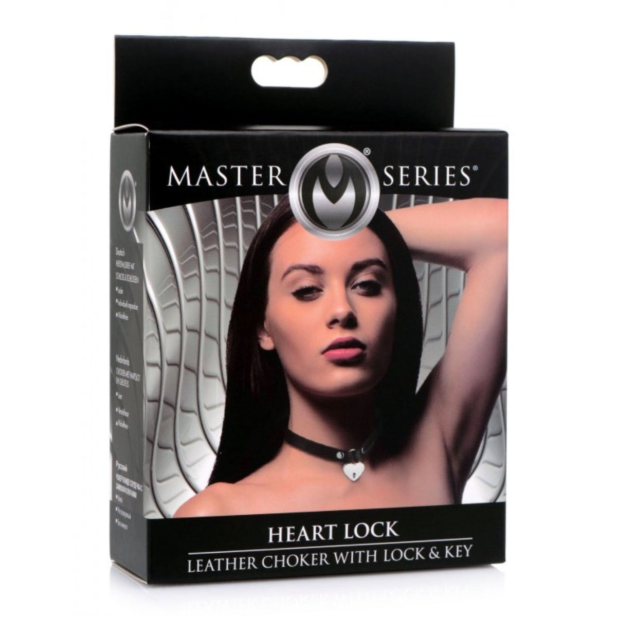 Master Series | Heart Lock Choker With Keys - Black