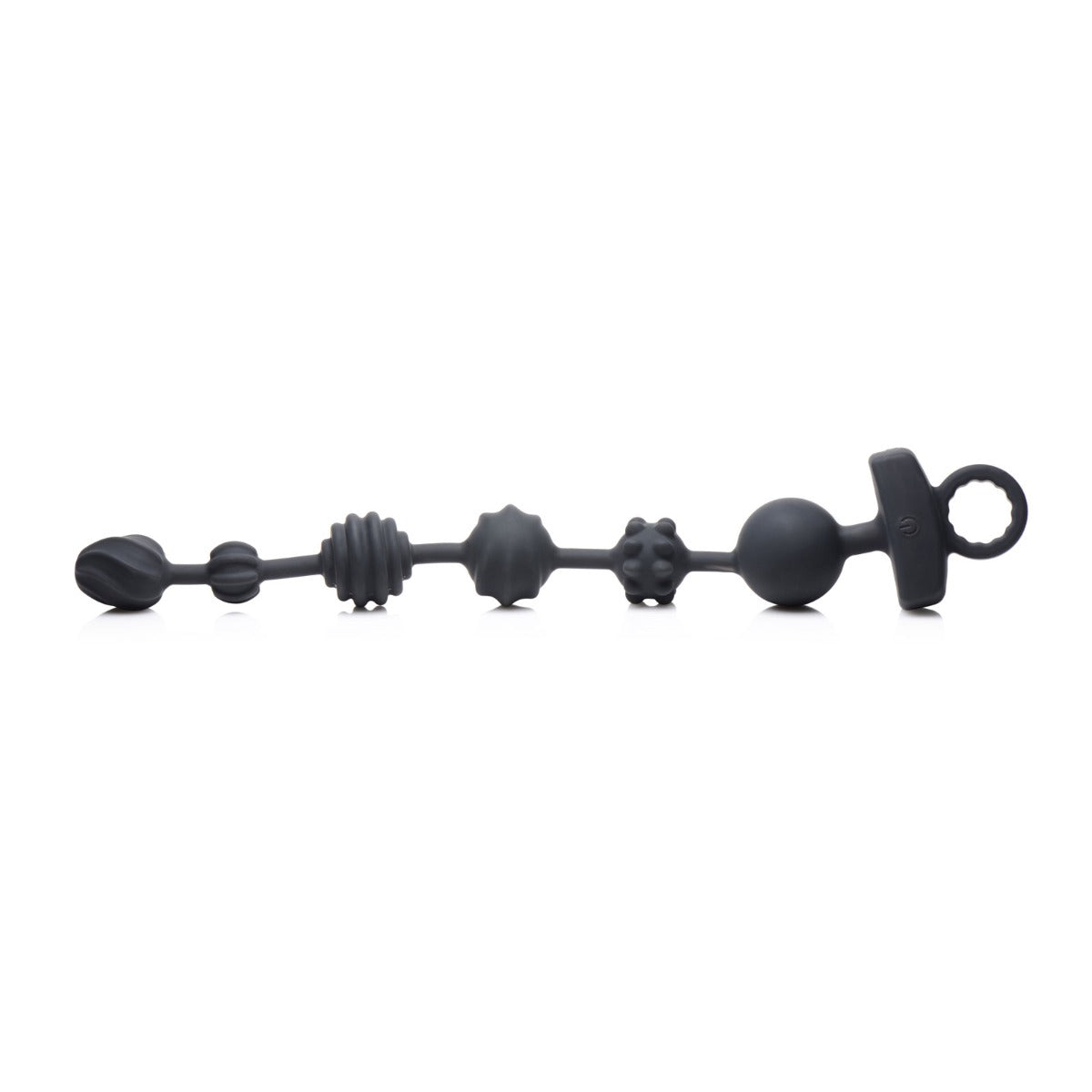 Anal Beads Master Series 10X Dark Rattler Black Vibrating Silicone Anal Beads with Remote    | Awaken My Sexuality