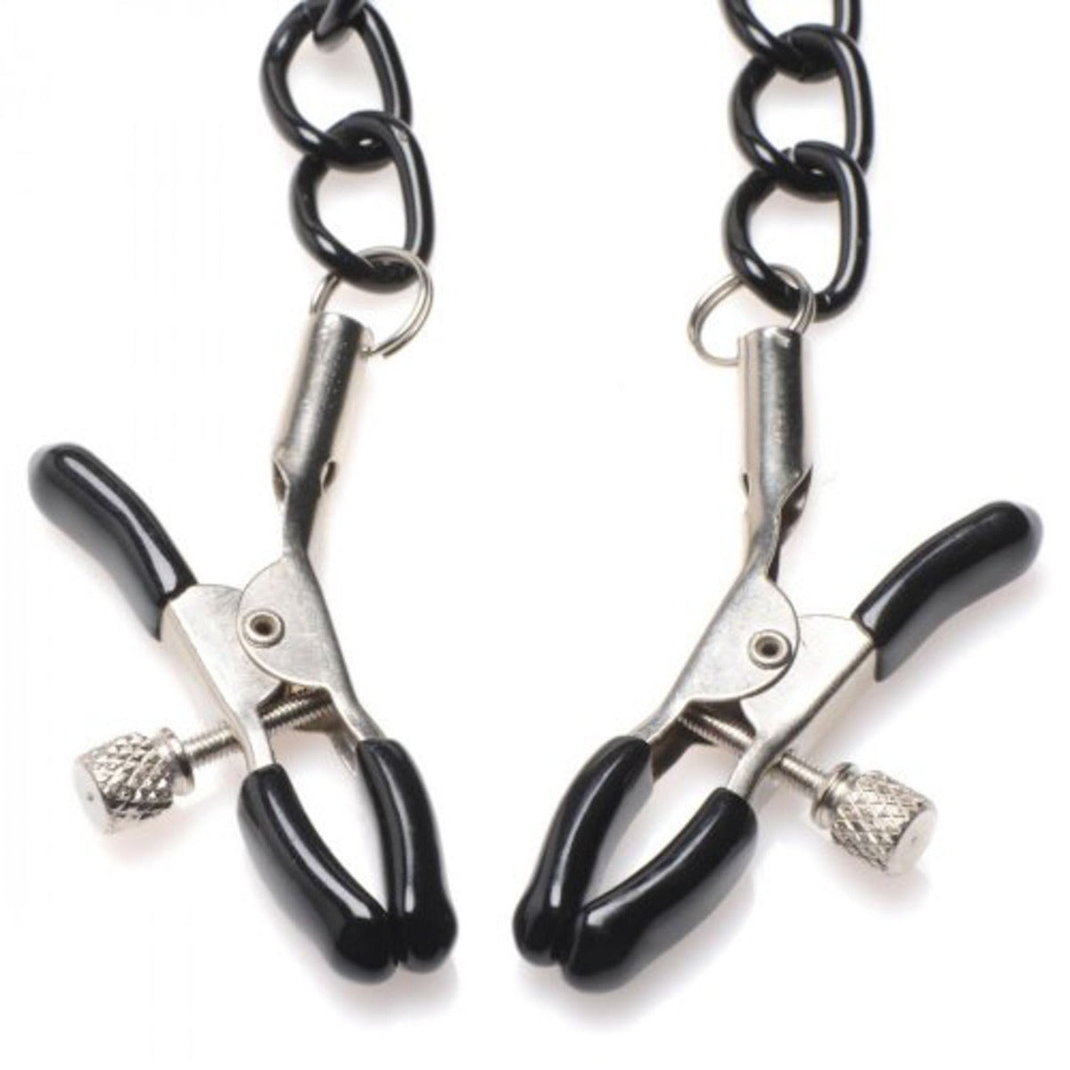 Collars And Leashes MASTER SERIES | Collared Temptress Collar with Nipple Clamps - Black    | Awaken My Sexuality