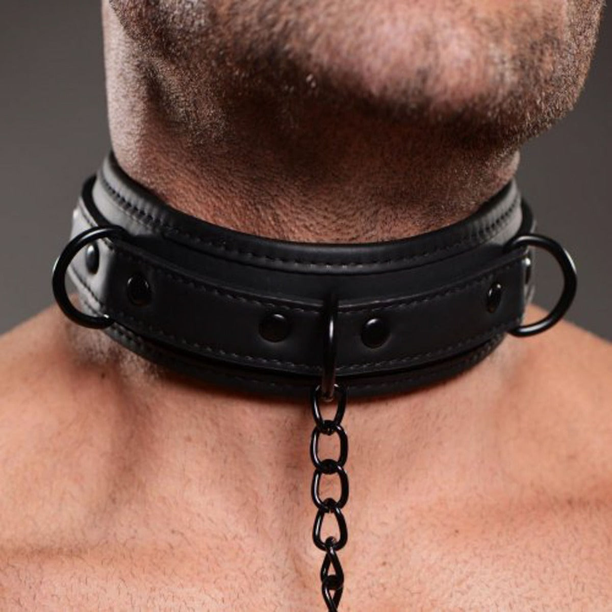 Collars And Leashes MASTER SERIES | Collared Temptress Collar with Nipple Clamps - Black    | Awaken My Sexuality