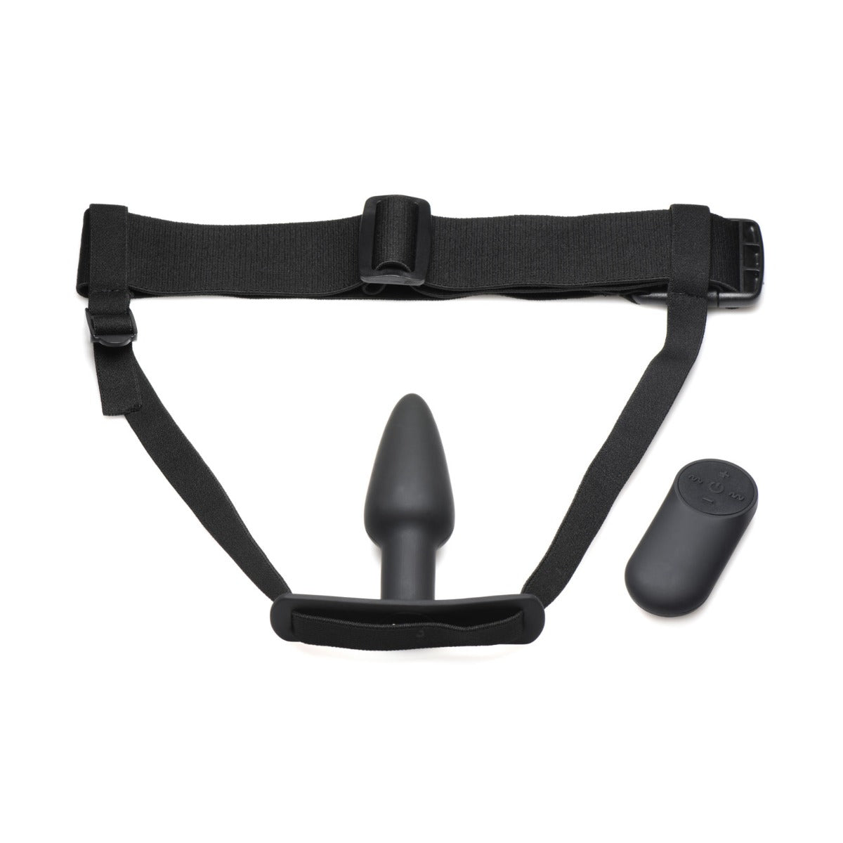 Butt Plugs Master Series | Bum-Tastic 28X Silicone Anal Plug  With Harness & Remote Control - Black    | Awaken My Sexuality