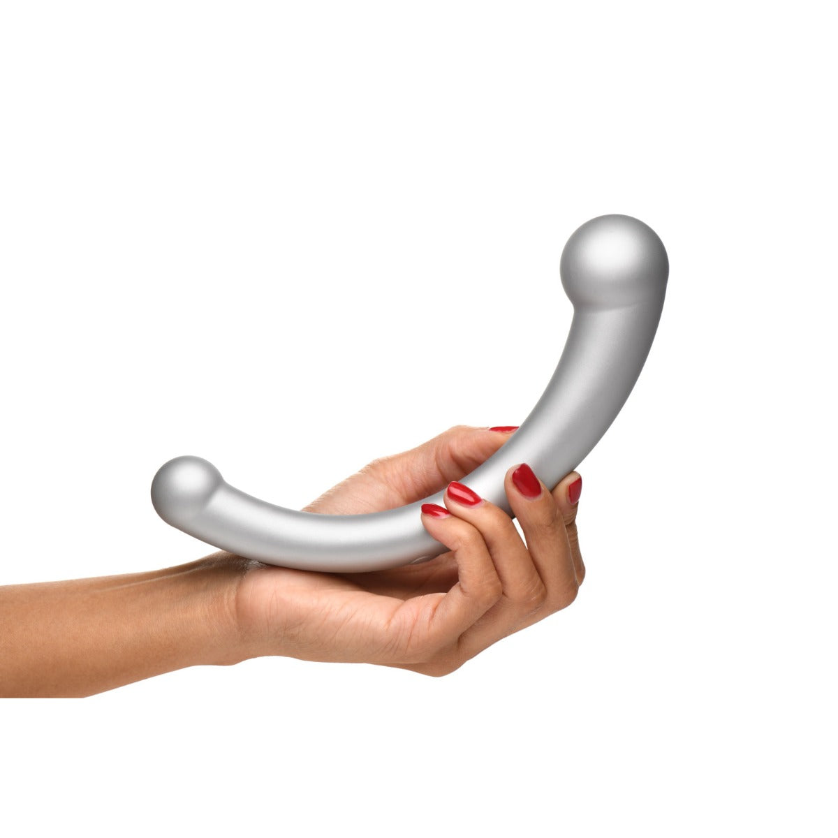 Double Ended Dildos Vibrating Silicone G-Spot Stimulator | Silver    | Awaken My Sexuality