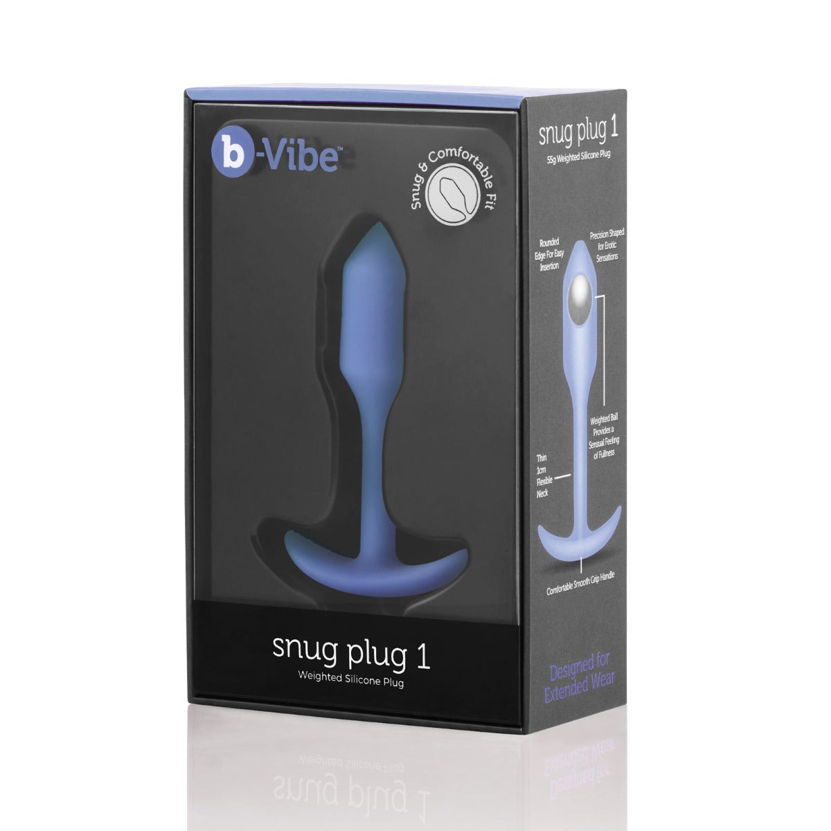 b-vibe | Snug Plug 1 Weighted Silicone Plug - Violet