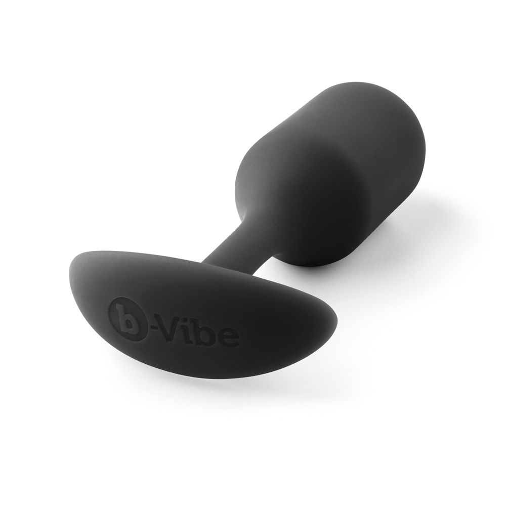  b-Vibe | Snug Plug 2 Weighted Silicone Plug - Black    | Awaken My Sexuality