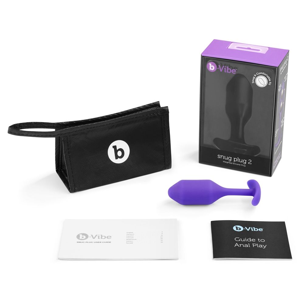 Butt Plugs b-Vibe | Snug Plug 2 Weighted Silicone Plug - Purple    | Awaken My Sexuality