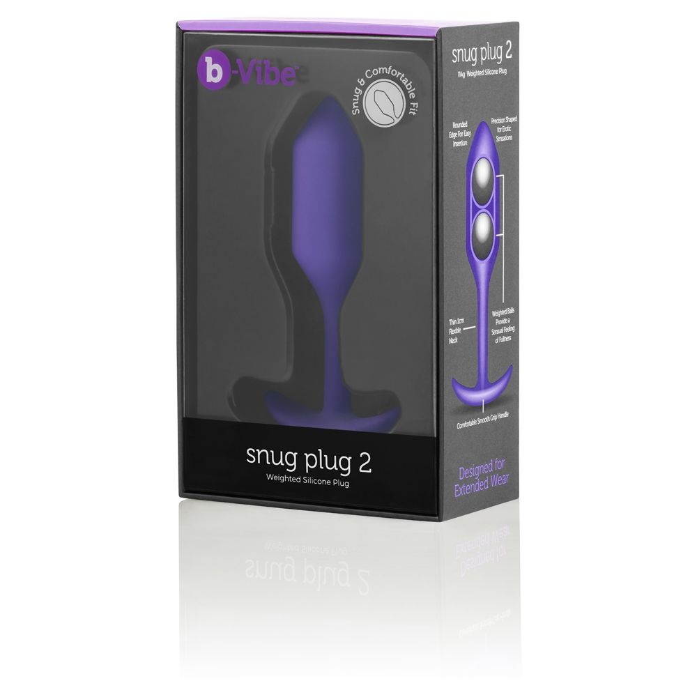 b-Vibe | Snug Plug 2 Weighted Silicone Plug - Purple