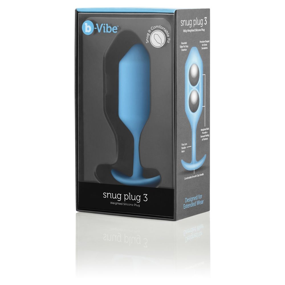 b-Vibe | Snug Plug 3 Weighted Silicone Plug - Teal