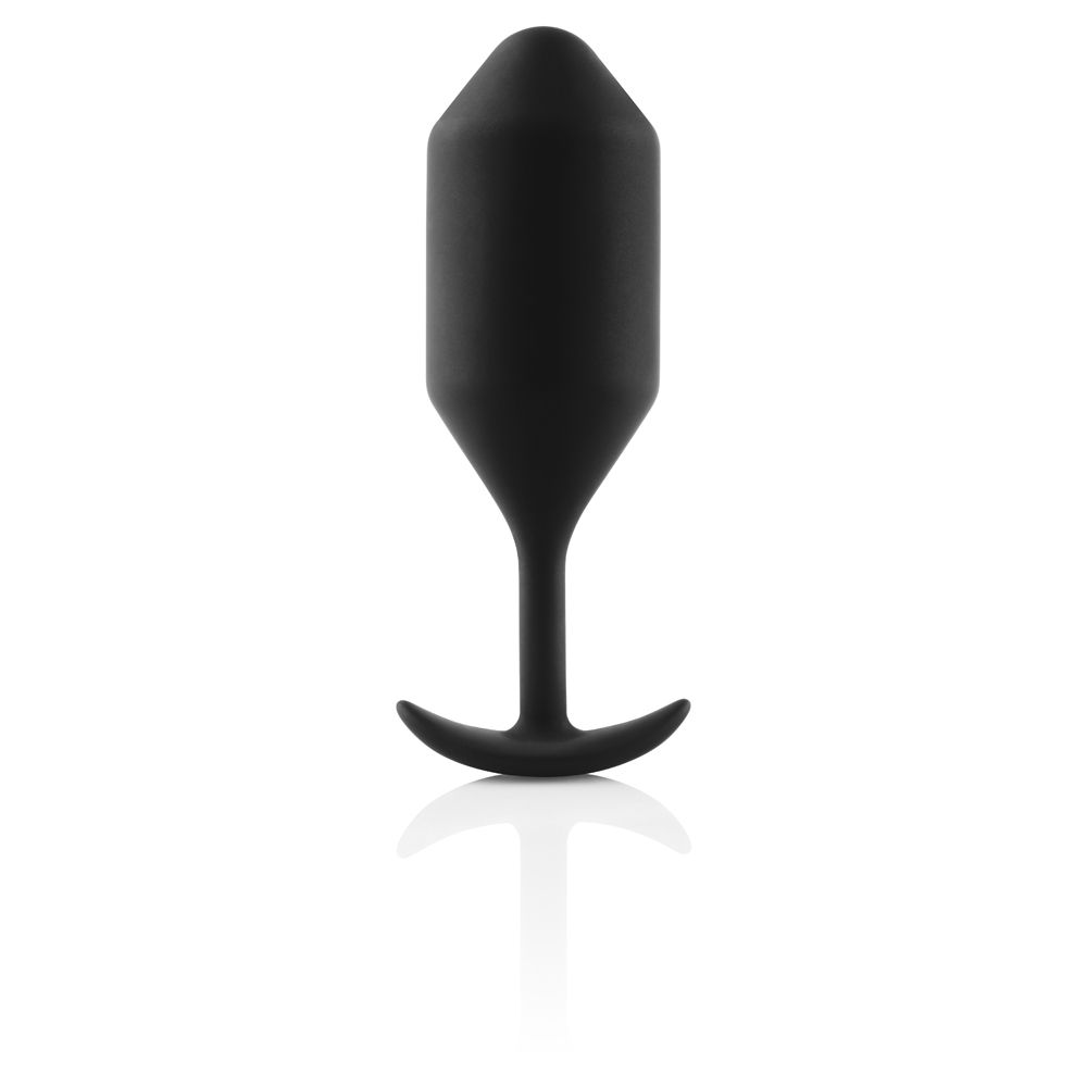 b-Vibe | Snug Plug 4 Weighted Silicone Plug - Black