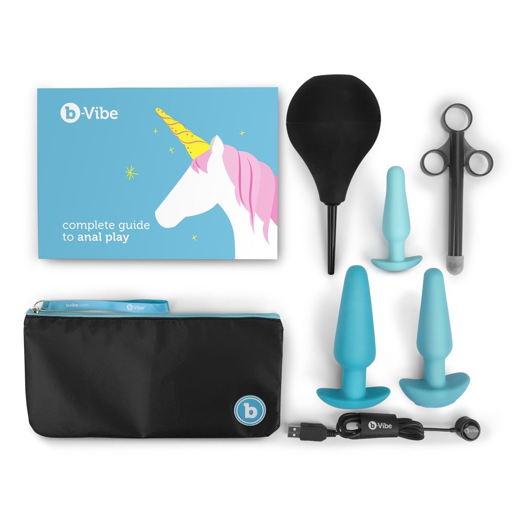 Vibrating Butt Plugs b-Vibe | Anal Education Set - Blue    | Awaken My Sexuality