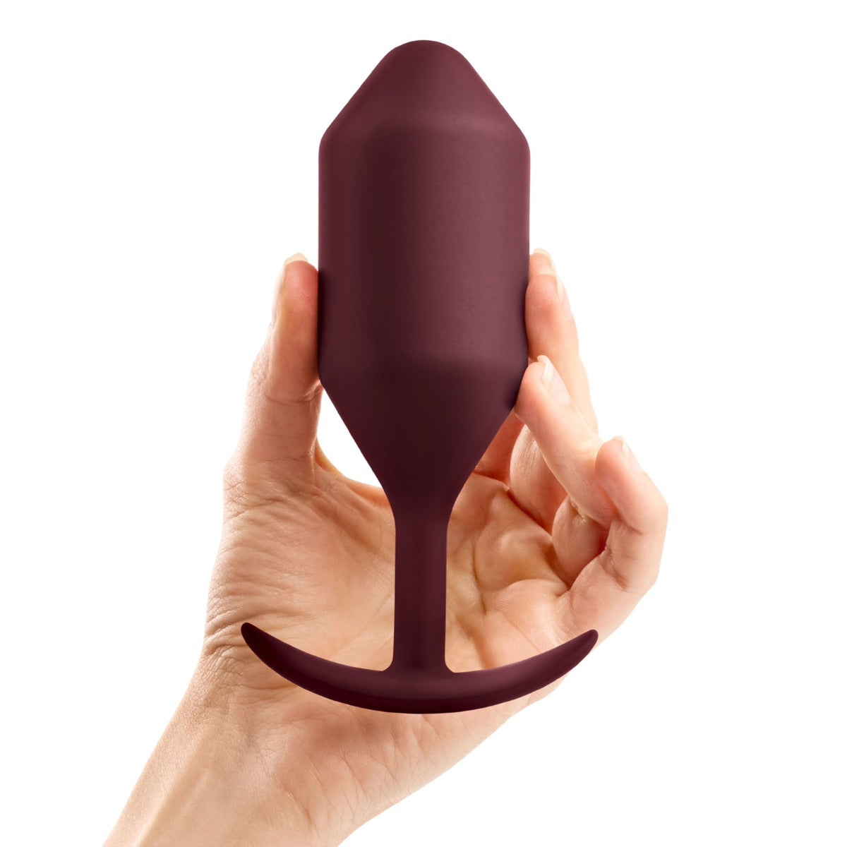 Butt Plugs b-Vibe | Snug Plug 5 Weighted Silicone Plug - Dark Red    | Awaken My Sexuality