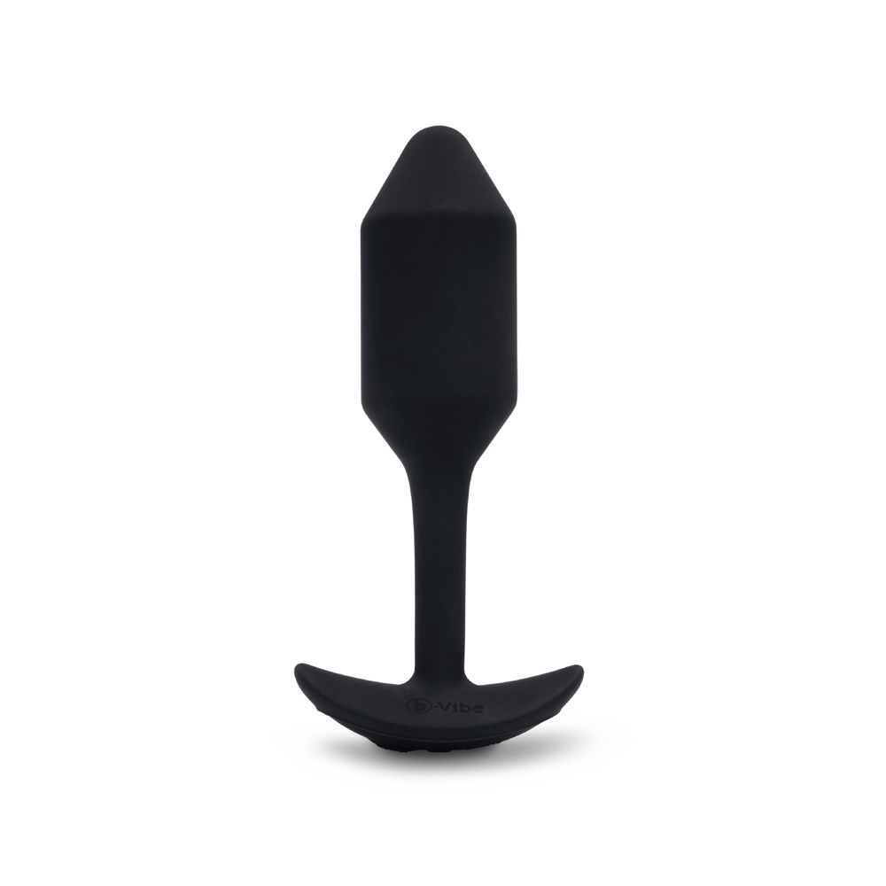 b-Vibe | Weighted & Vibrating Snug Plug 2 (Medium) - Black