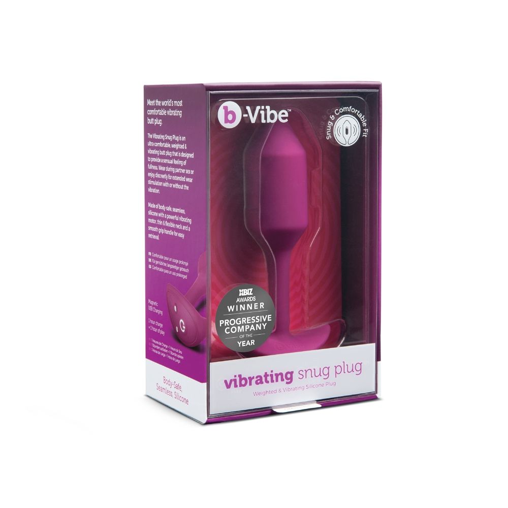 b-Vibe | Weighted & Vibrating Snug Plug 2 (Medium) - Rose