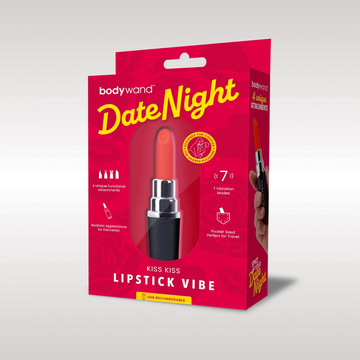 Bodywand | Date Night Kiss Kiss Lipstick Vibe - Black/Red