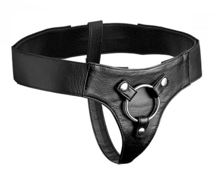 Strap-On Harness Strap U | Domina Adjustable Wide Band Strap On Harness - Black    | Awaken My Sexuality