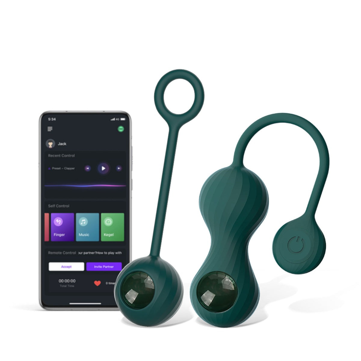 Pelvic Floor Magic Motion | Duo Smart Kegel Vibrator with Weights - Green    | Awaken My Sexuality