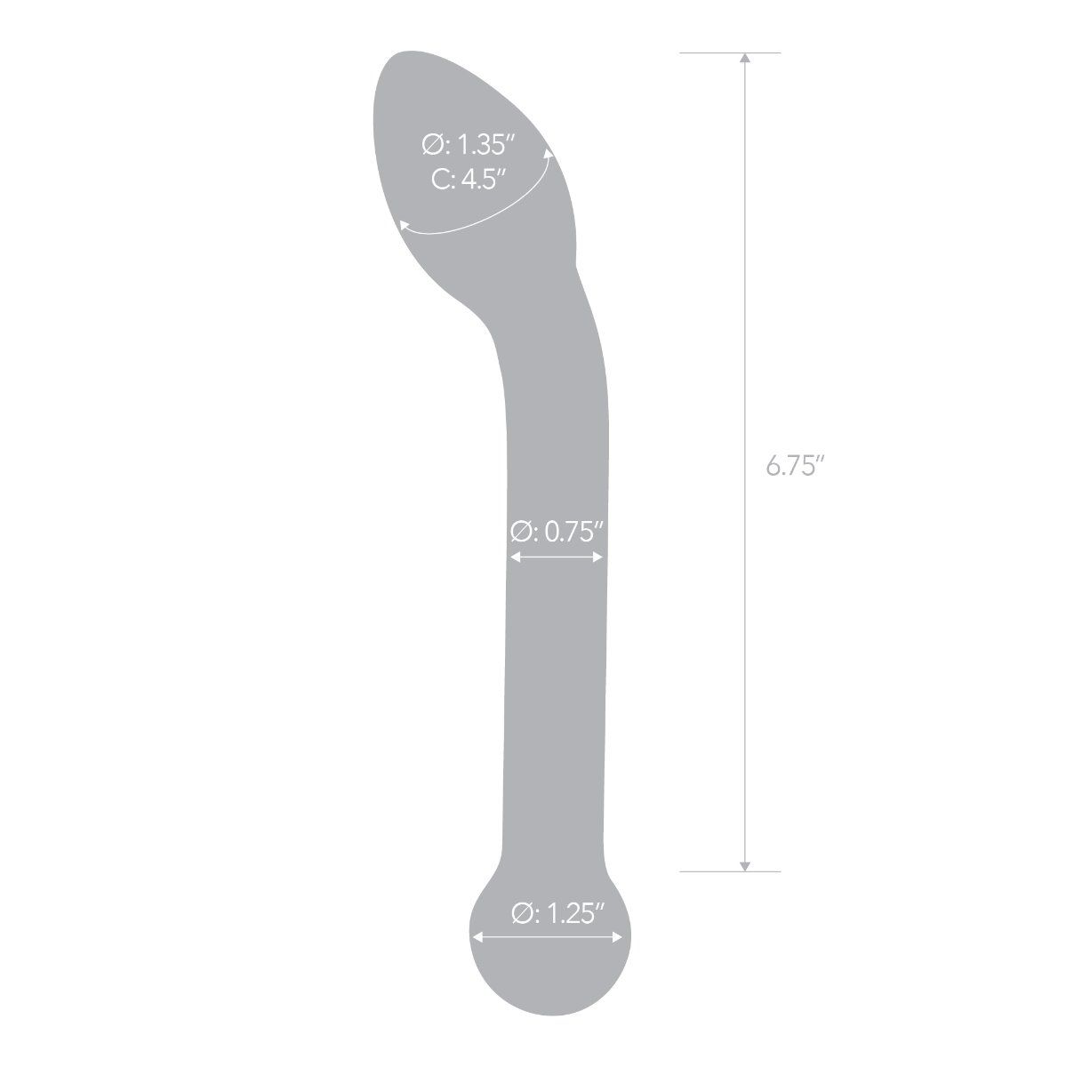 Glass Dildo 8" Slimline | Glas G-Spot Glass Dildo    | Awaken My Sexuality