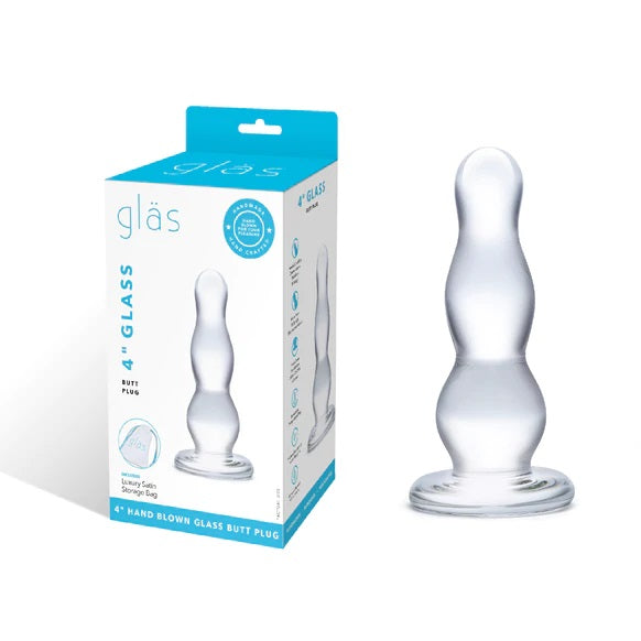 Glas | Glass Butt Plug 4 Inchs - Clear