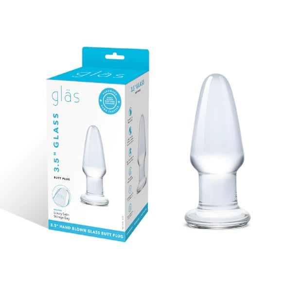 Glas Glass Butt Plug Clear (3.5)"