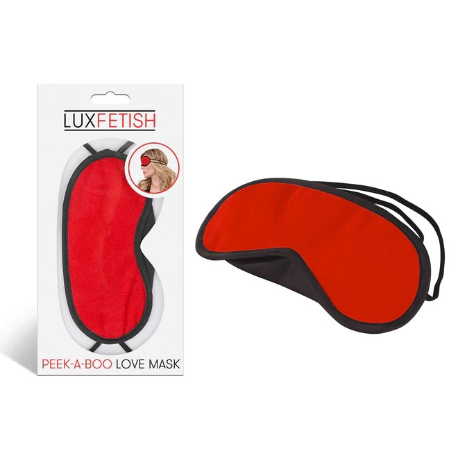 LUX FETISH | Peek-A-Boo Love Mask  -Red