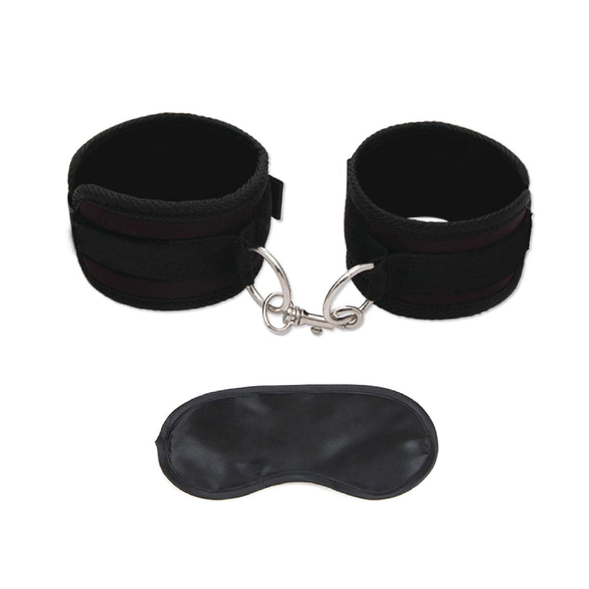 Handcuffs LUX FETISH | Love Cuffs Playful Restraints - Black    | Awaken My Sexuality