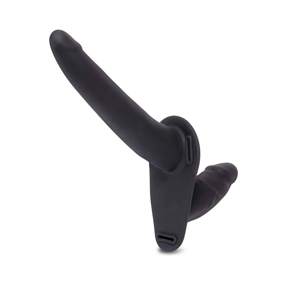 Strap-On Kits Lux Fetish | Silicone Strap on Harness Dildo With Internal Penetration - Black    | Awaken My Sexuality