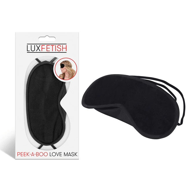 Blindfolds LUX FETISH | Peek-A-Boo Love Mask - Black    | Awaken My Sexuality