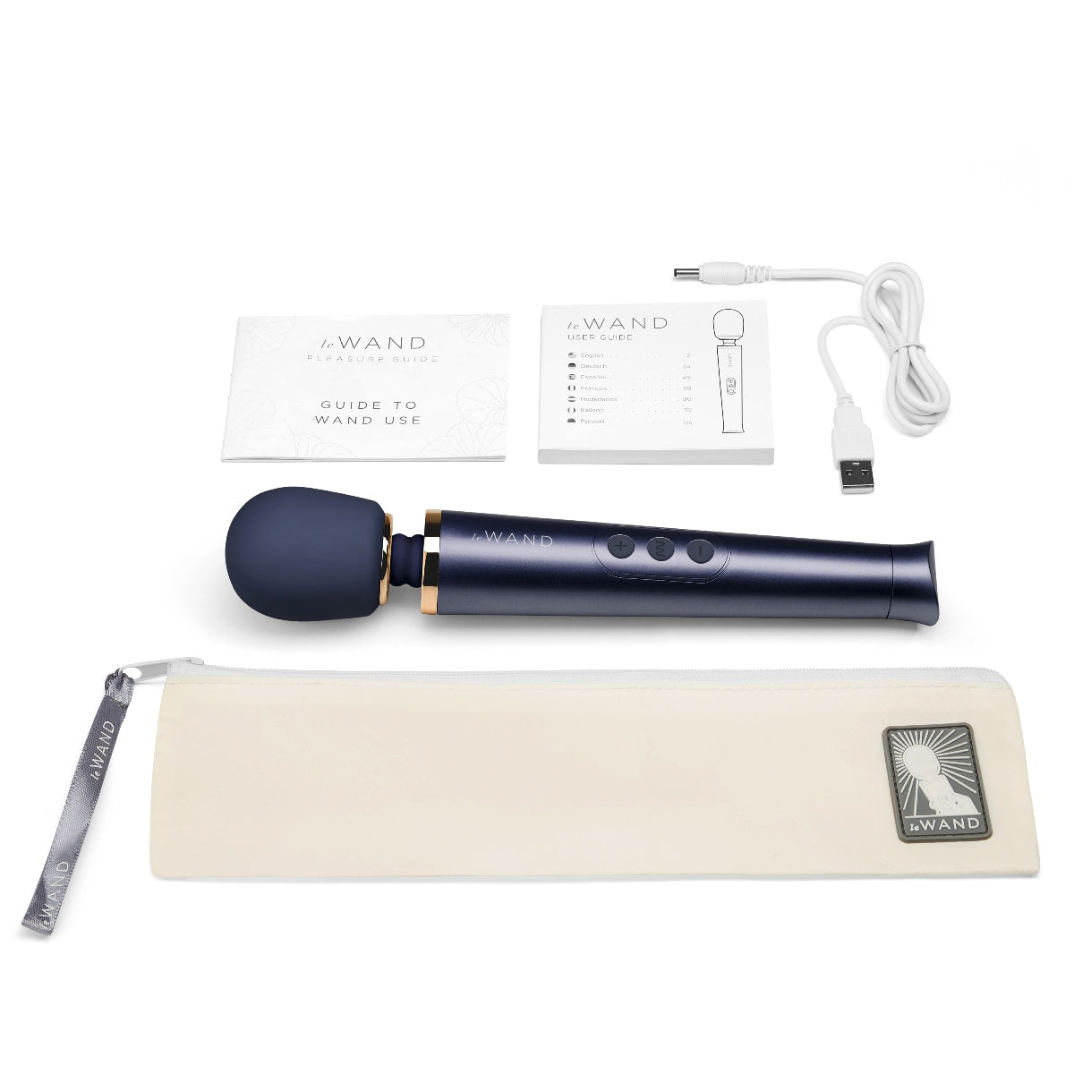 Vibrating Wands Le Wand | Petite Rechargeable Vibrating Massager - Navy    | Awaken My Sexuality