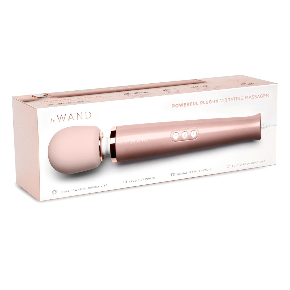 Le Wand | Powerful Plug-In Vibrating Massager Wand Rose - Gold
