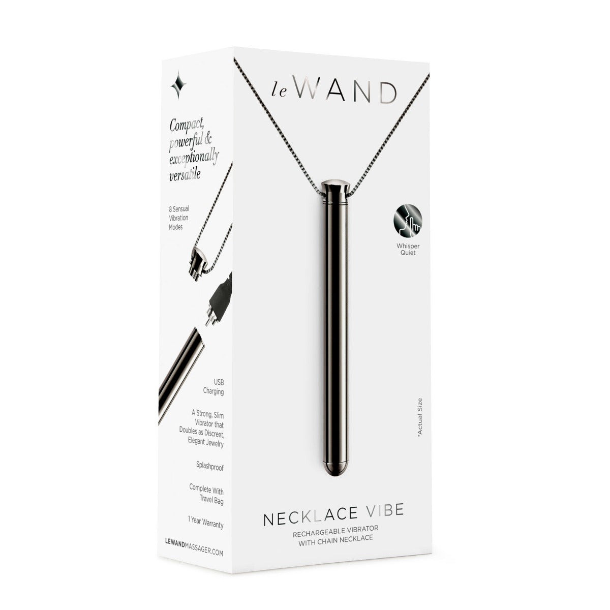  Le Wand | Necklace Rechargeable Vibe in Black    | Awaken My Sexuality