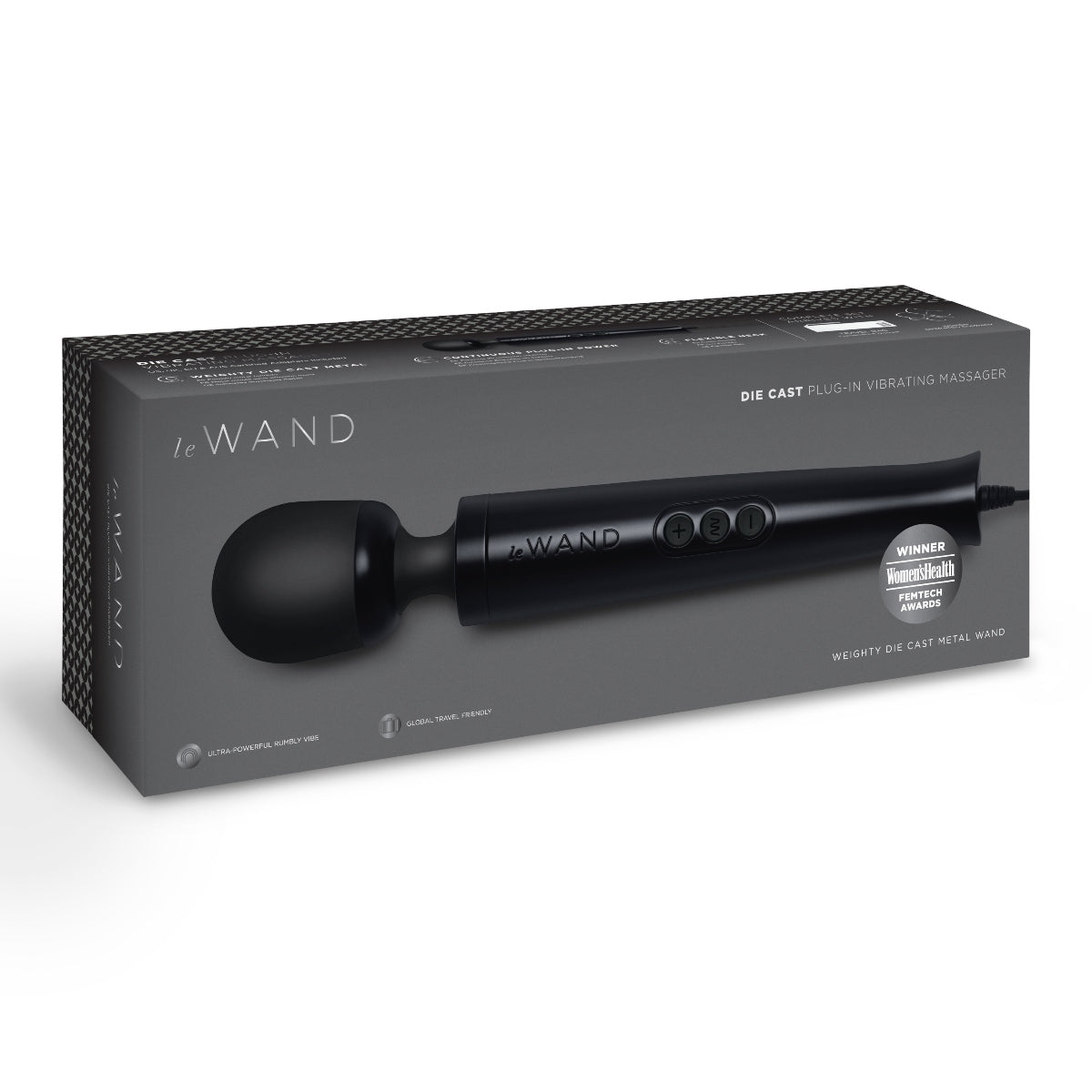 LE WAND | DIE CAST PLUG-IN MASSAGER - BLACK