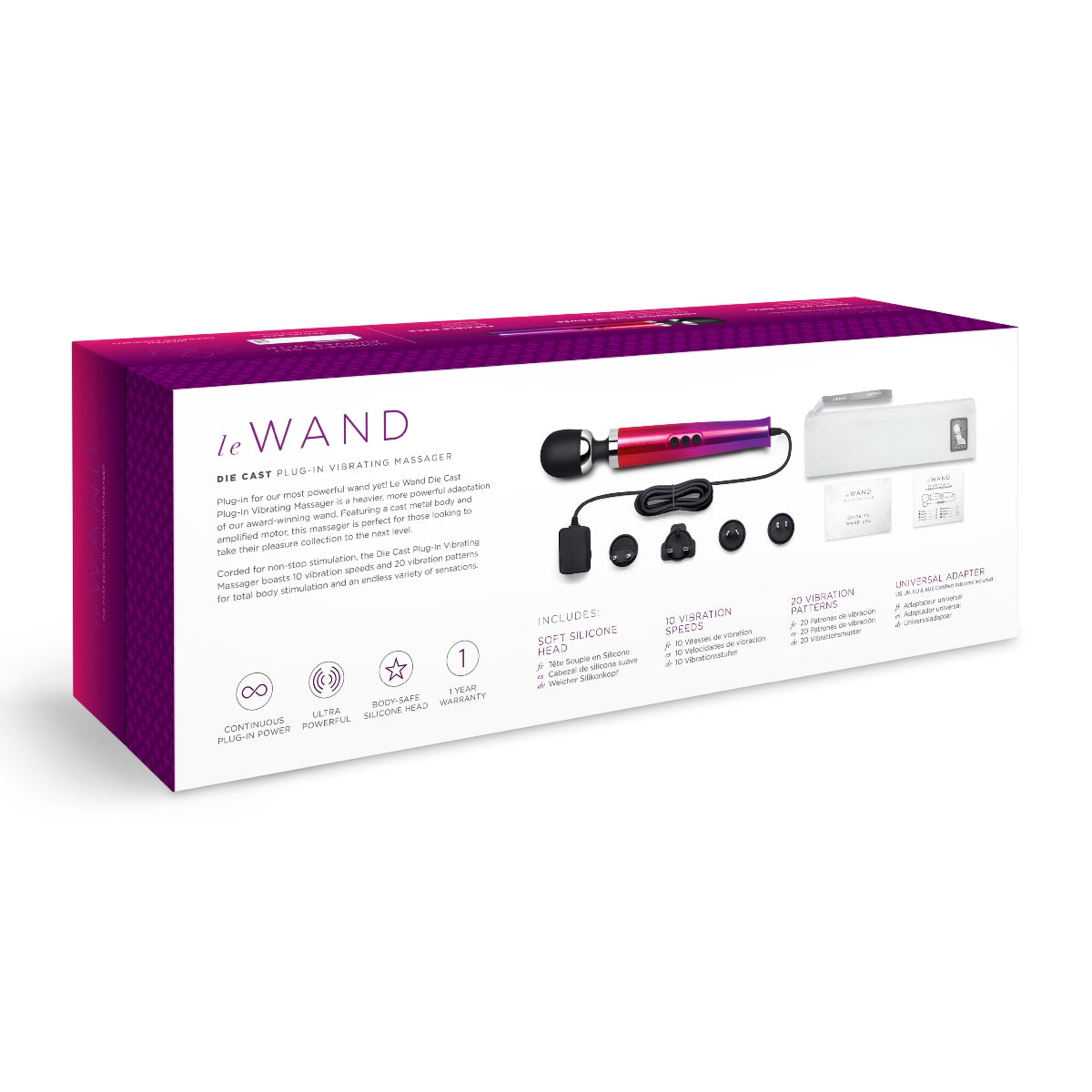 Le Wand | Die Cast Plug In Vibrating Wand Massager - Ombre