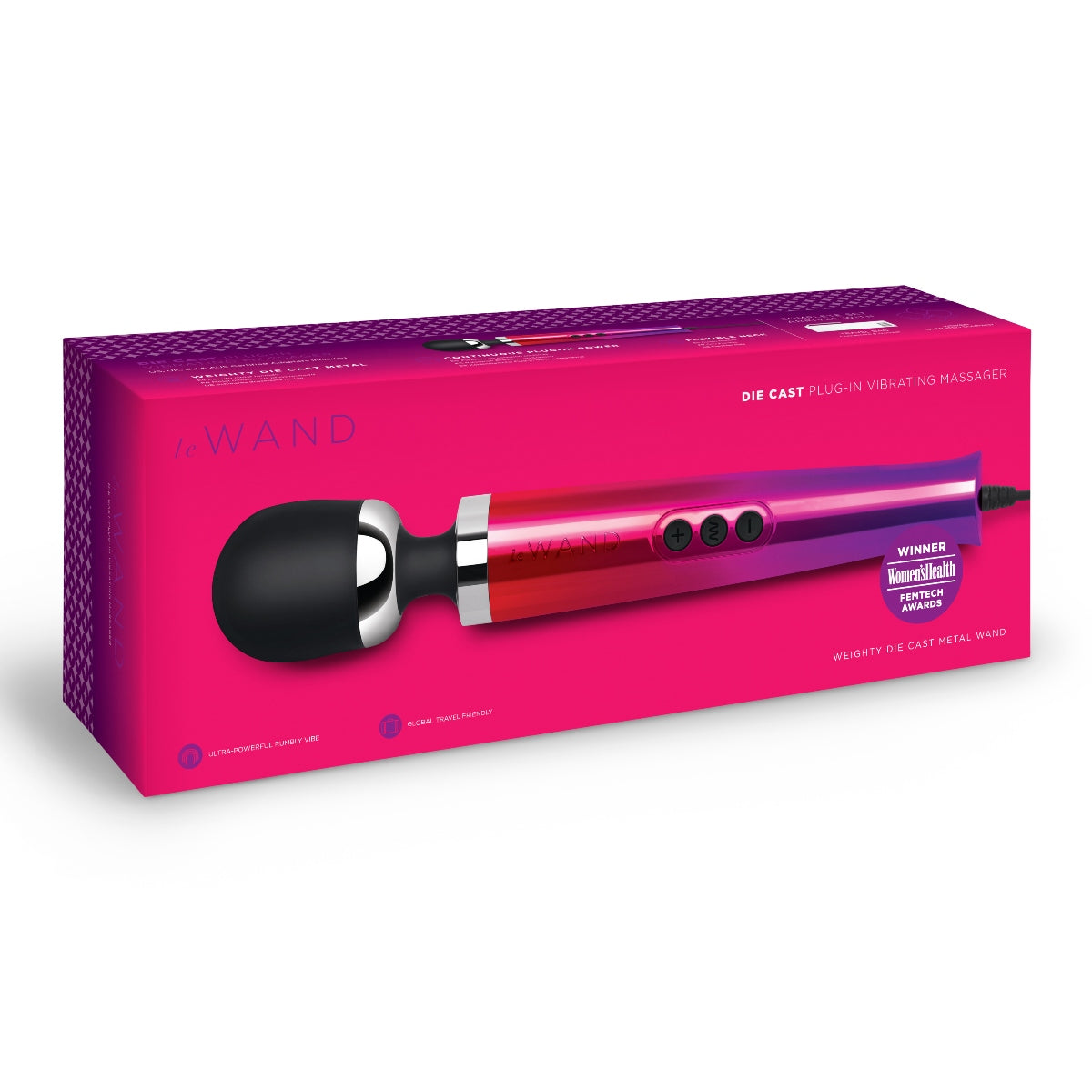  Le Wand | Die Cast Plug In Vibrating Wand Massager - Ombre    | Awaken My Sexuality