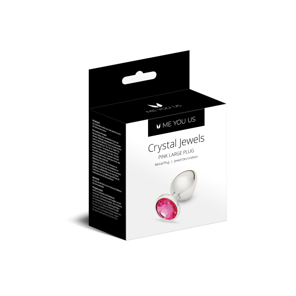 Me You Us | Crystal Jewels Pink Large Metal Plug - Pink Jewel