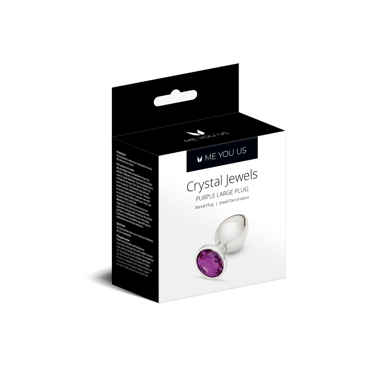 Me You Us | Crystal Jewels Purple Large Metal Plug - Purple Jewel
