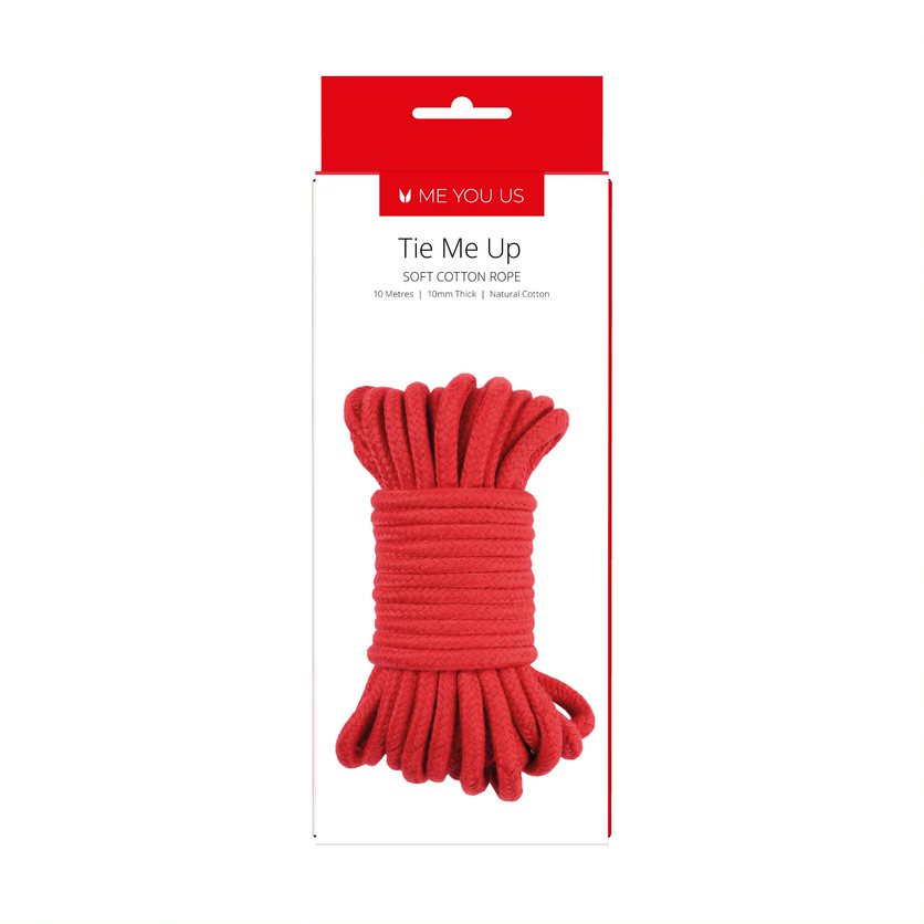Me You Us | Tie Me Up Soft Cotton Rope - Red 10m