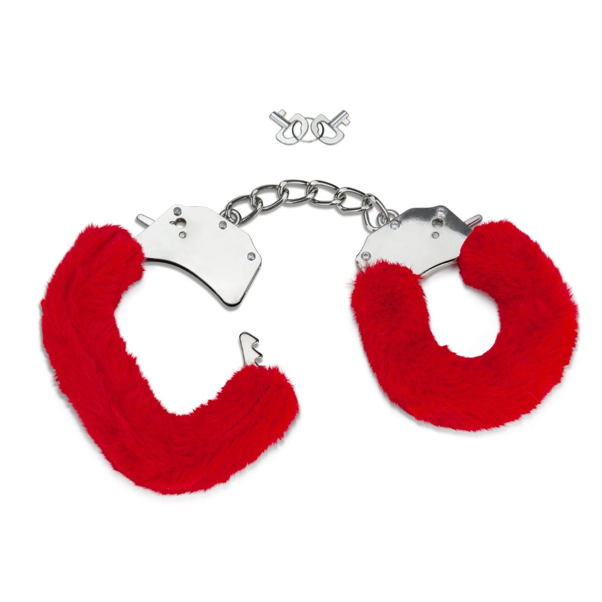 Handcuffs Me You Us | Furry Handcuffs Soft Faux Feather - Red    | Awaken My Sexuality