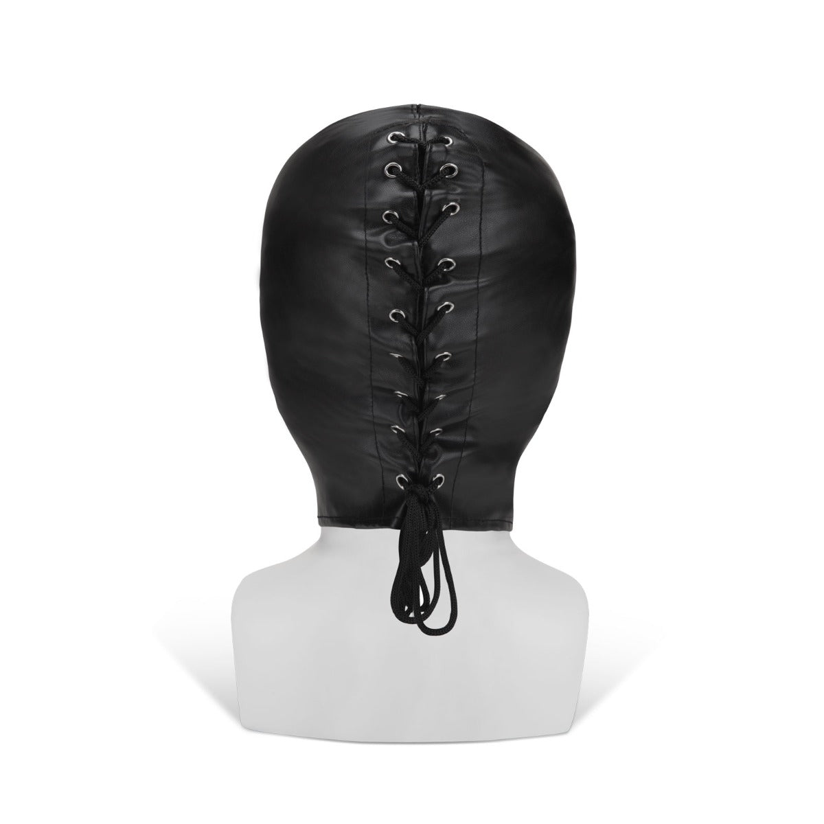 Hoods Me You Us | Black Hood with Eyes PU Bondage Hood - Black    | Awaken My Sexuality