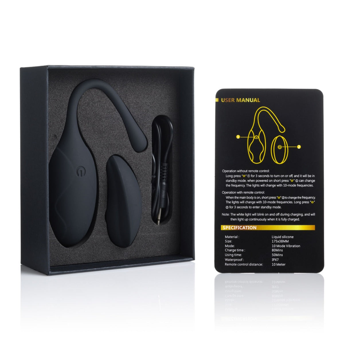 Vibrating Love Egg INTY Toys | NEO Vibrating Egg with Remote - Black    | Awaken My Sexuality