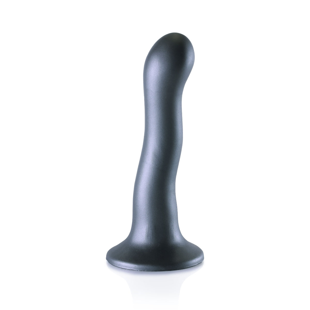  Ouch Ultra Soft Silicone Curvy G Spot Dildo 7inch Metallic Grey    | Awaken My Sexuality