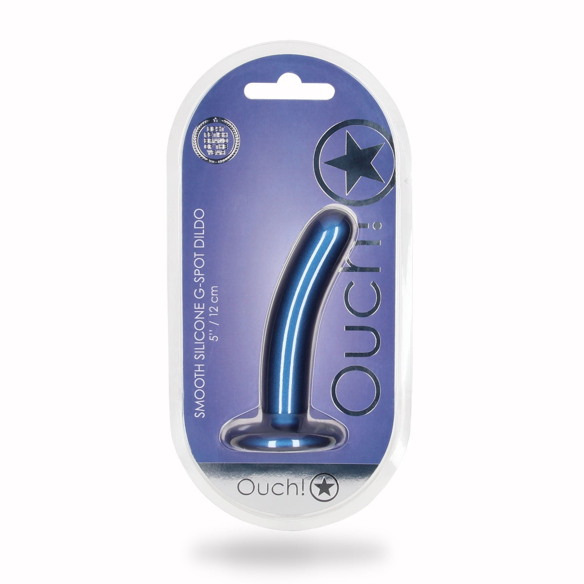  Ouch Smooth Silicone G Spot Dildo 5inch Metallic Blue    | Awaken My Sexuality