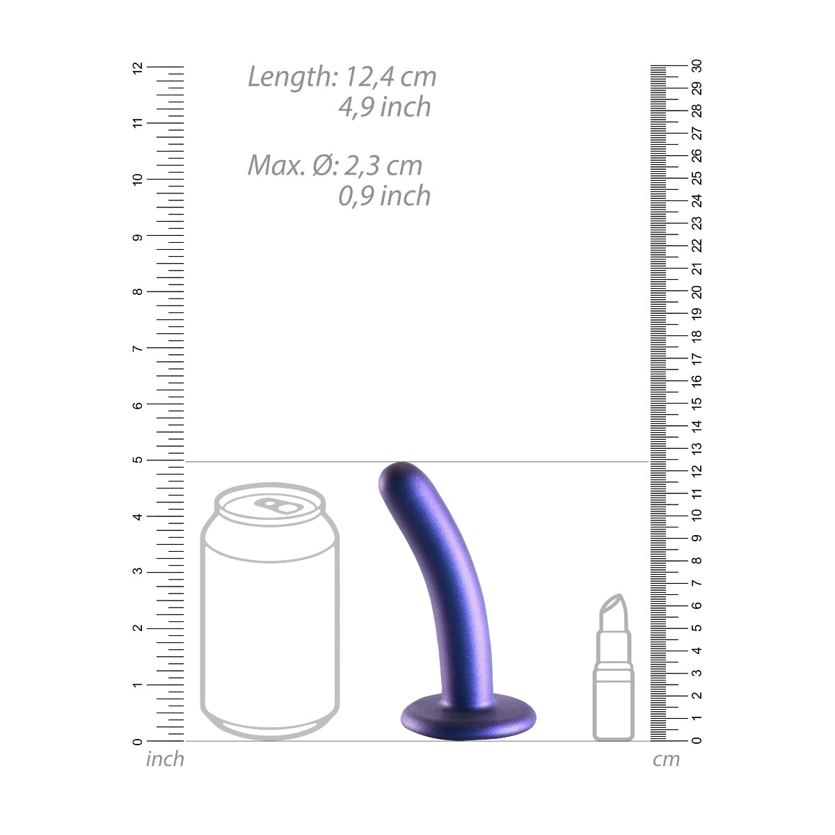  Ouch Smooth Silicone G Spot Dildo 5inch Metallic Blue    | Awaken My Sexuality