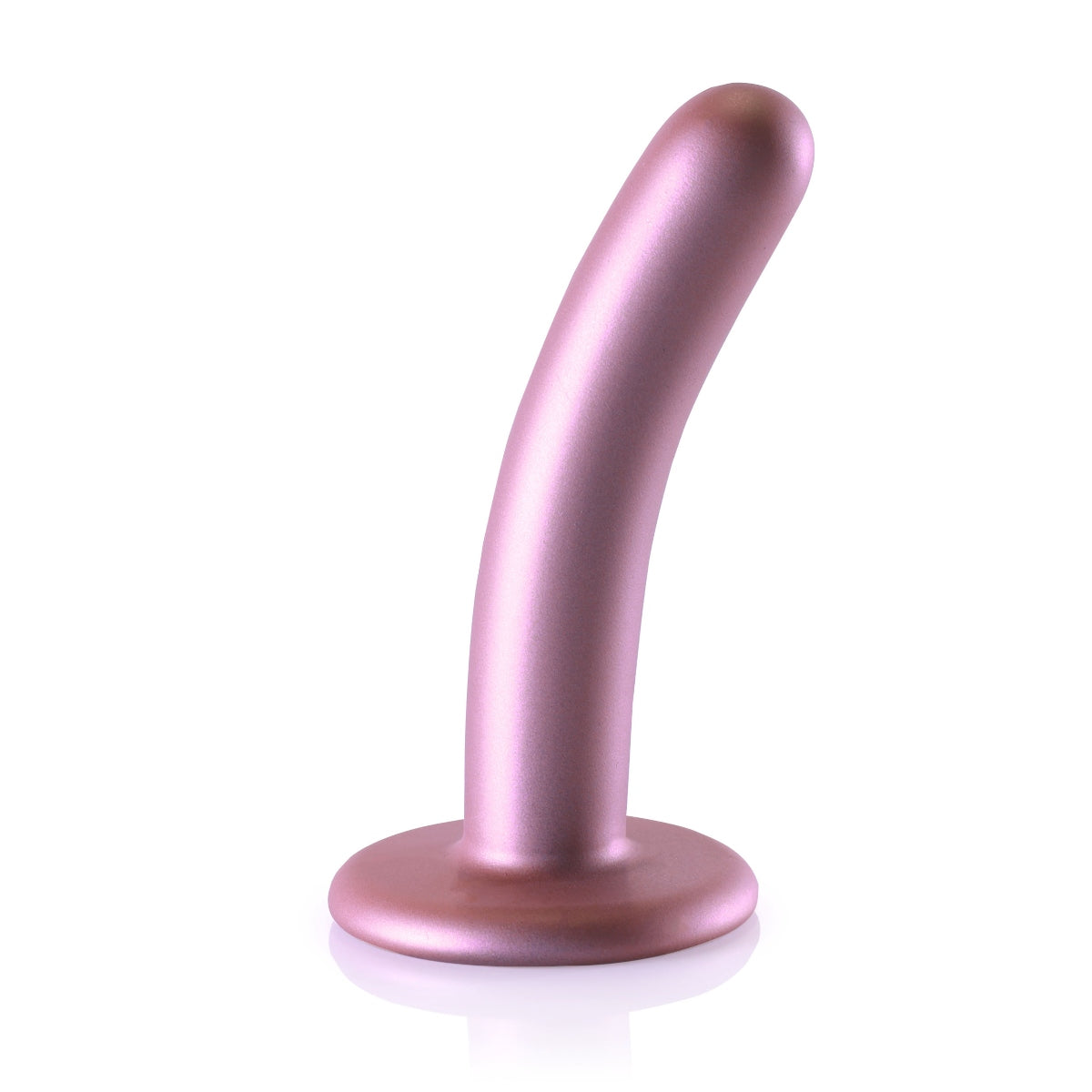 Ouch Smooth Silicone G Spot Dildo 5inch Metallic Rose