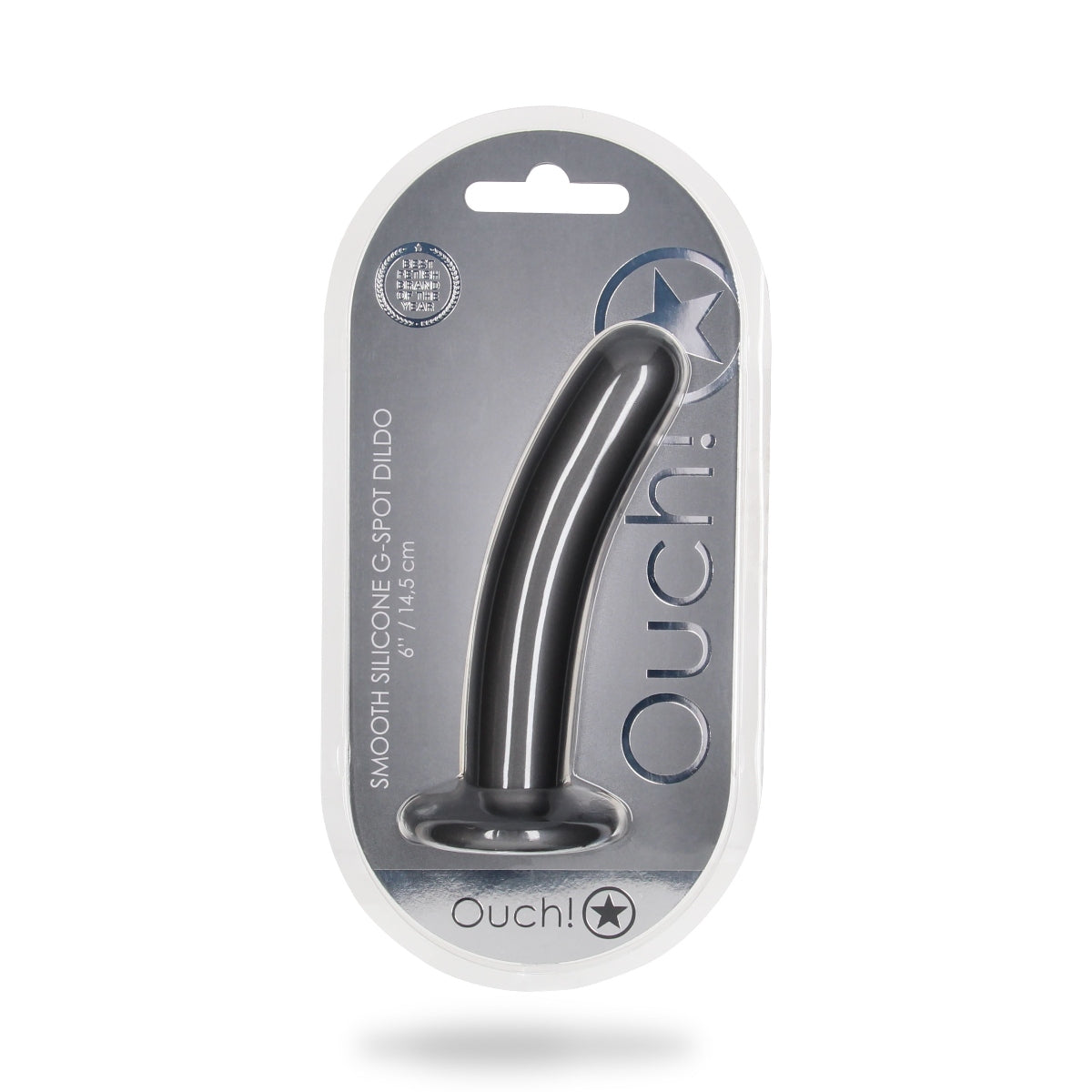  Ouch Smooth Silicone G Spot Dildo 6inch Metallic Grey    | Awaken My Sexuality