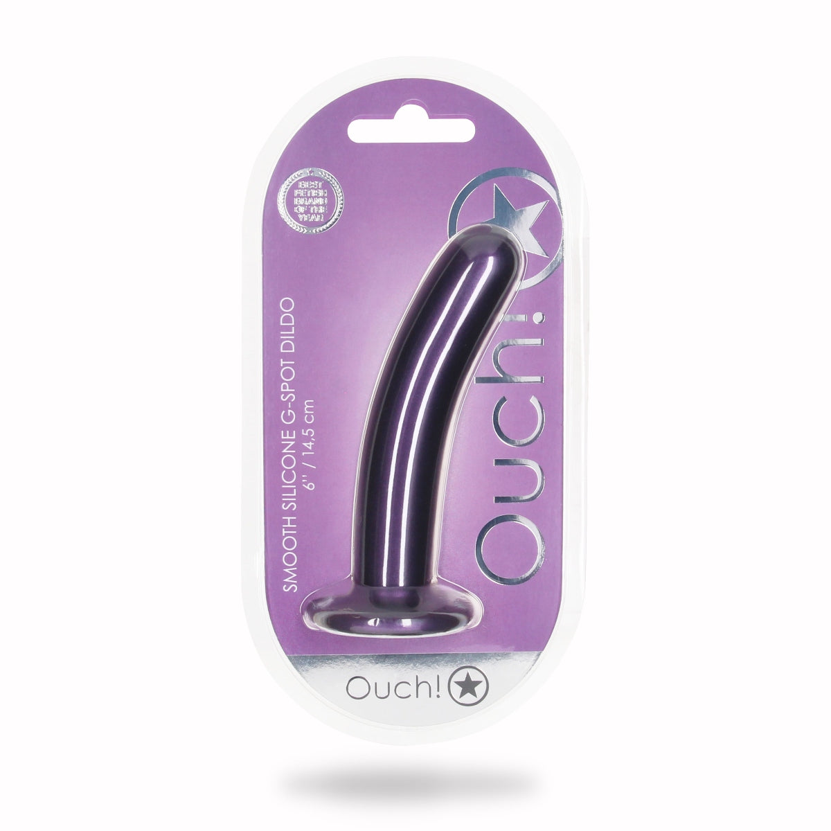  Ouch Smooth Silicone G Spot Dildo 6inch Metallic Purple    | Awaken My Sexuality